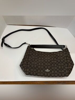 Coach Celeste signature canvas convertible shoulder bag USED authentic